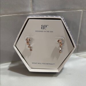 Elegant Gold Earrings by BP - Smokey Topaz